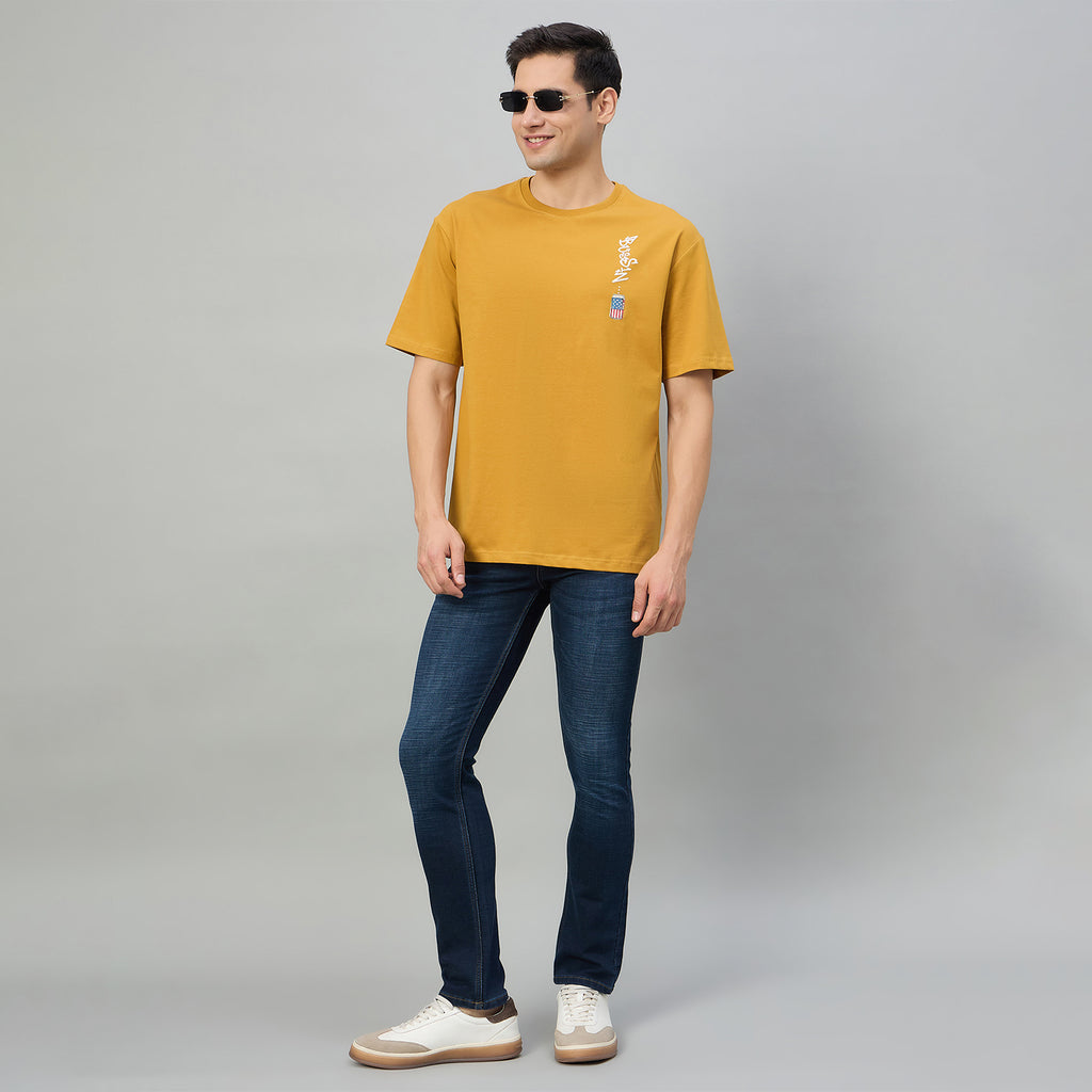 Duke Men Half Sleeve Cotton Oversize Casual T-shirt (LF7891)