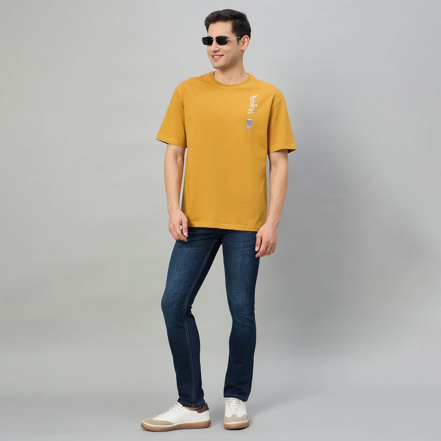 Duke Men Half Sleeve Cotton Oversize Casual T-shirt (LF7891)