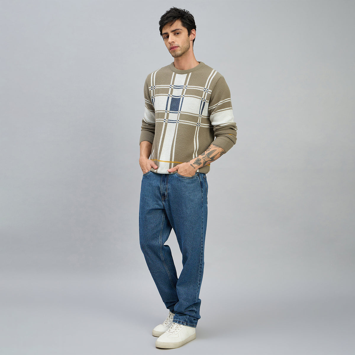 Duke Men Full Sleeve V Neck Regular Fit Sweater (SDS2209R)