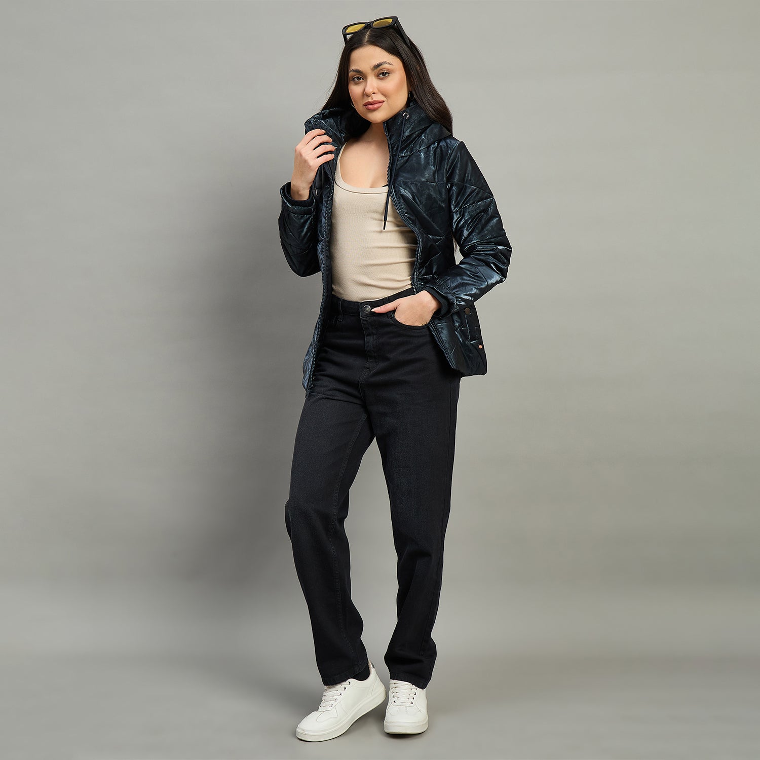 Duke Urban Women Short Style Hooded Bomber Jacket (SDZ4169)