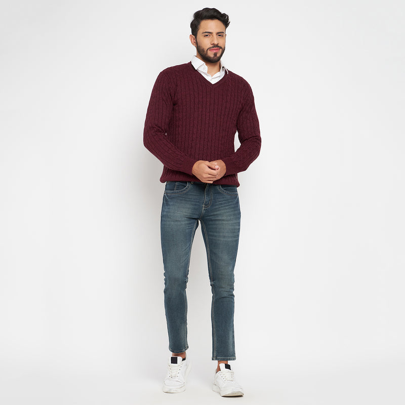 Duke Urban Men Full Sleeve V Neck Sweater (SDS2046)