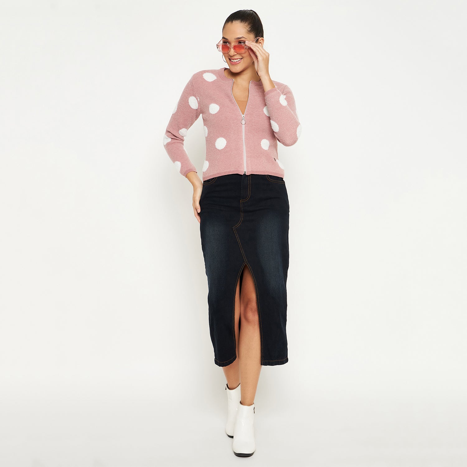 Duke Urban Women Full Sleeve Zipper Cardigan (SDS1005R)