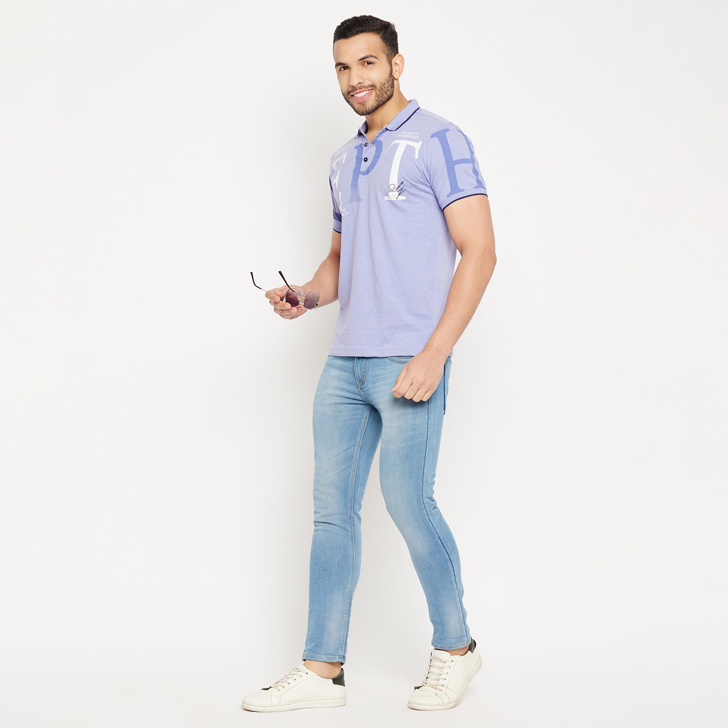 Duke Urban Men Half Sleeve Polo Neck Cotton T-shirt (LF5782)