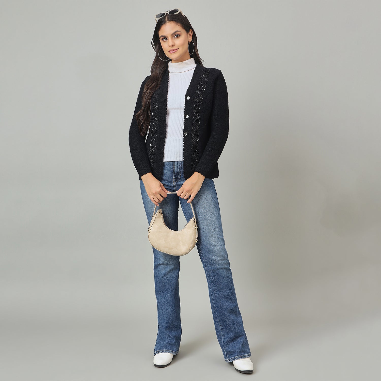 Duke Urban Women Front Open Regular Sweater (SDS1282)