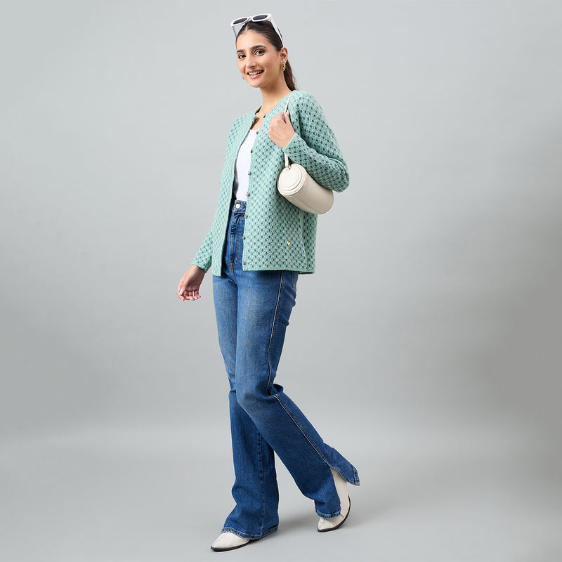 Duke Urban Women Full Sleeve Front Open Regular Cardigan (SDS1337)