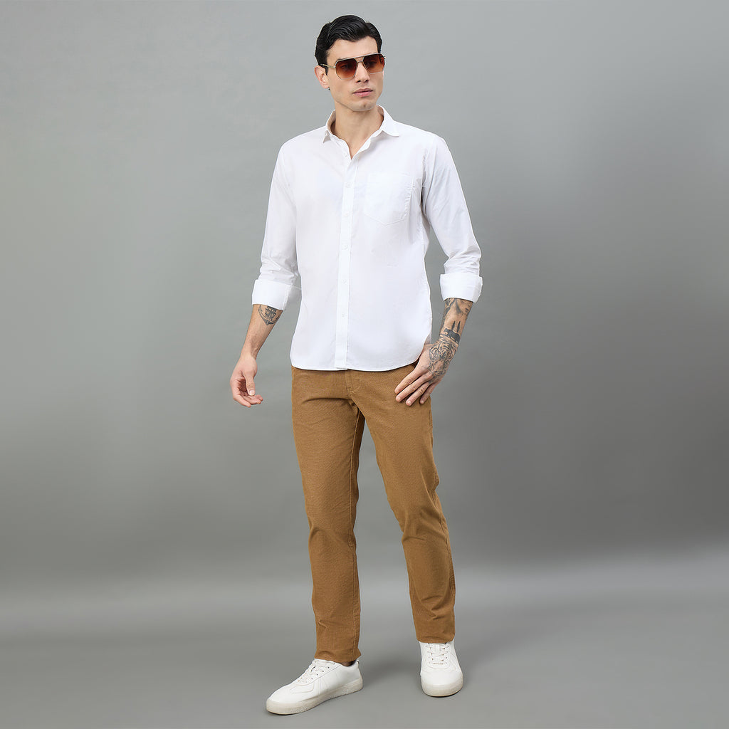 Duke Urban Men Solid Pure Cotton Slim Fit Casual Full Sleeve Shirt (SDO8PLP)
