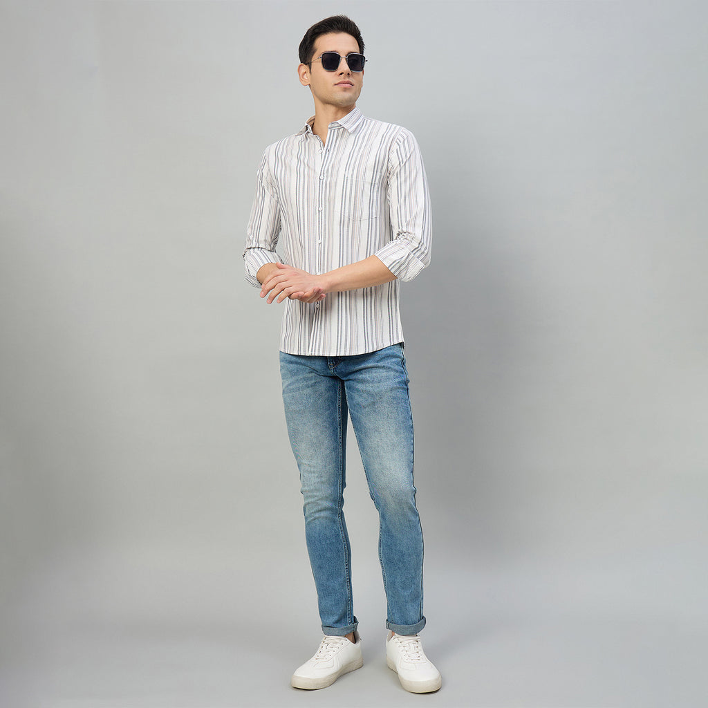 Duke Men Slim Fit Full Sleeve Oxford Cotton Shirt (SDO6STC)