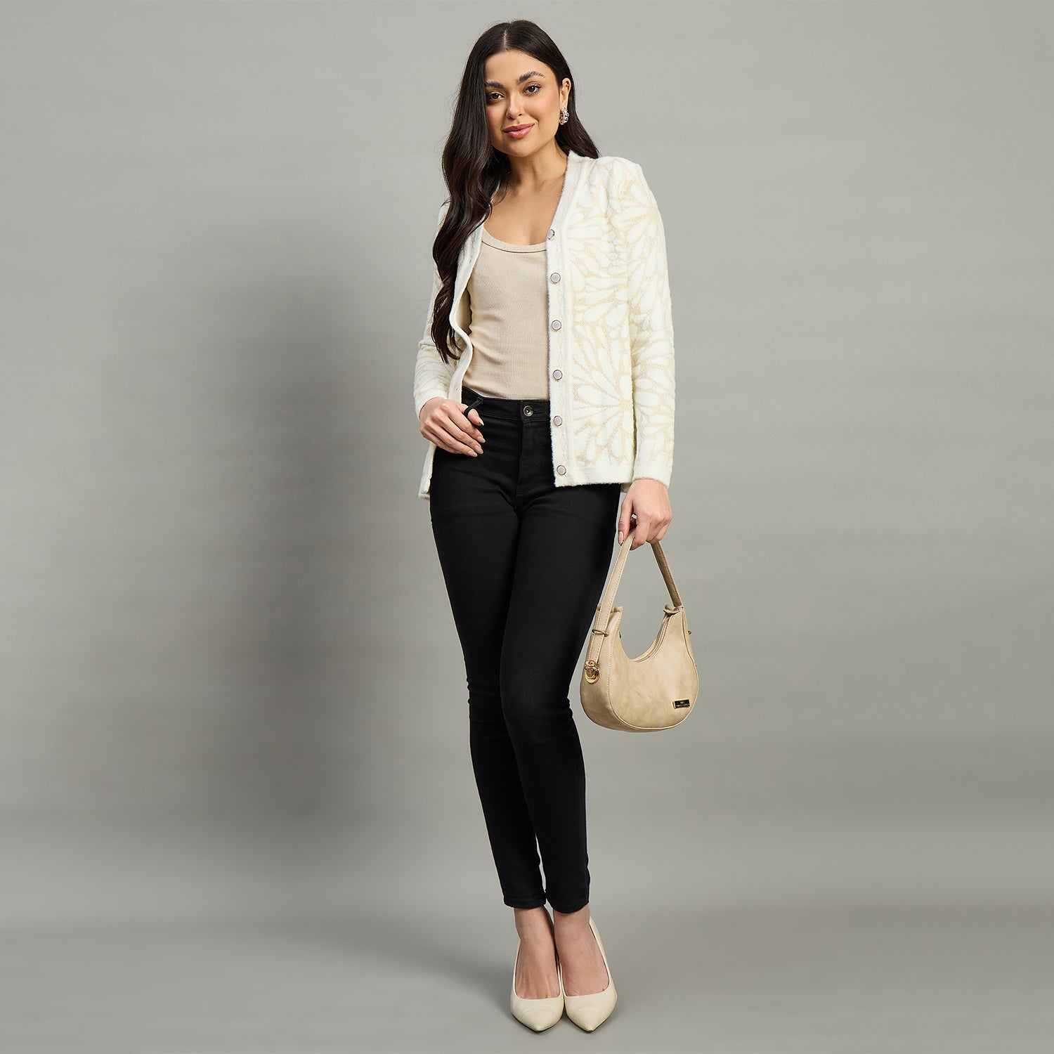 Duke Urban Women Full Sleeve Front Open Regular Cardigan (SDS1366)