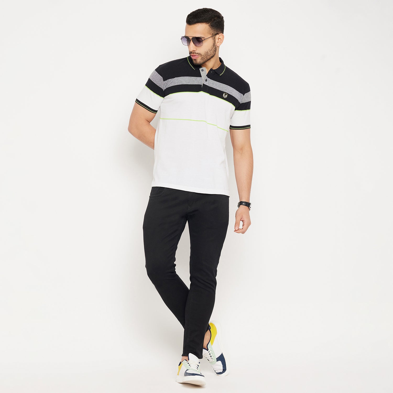 Duke Stardust Men Half Sleeve Polo Neck Cotton T-shirt (4085)