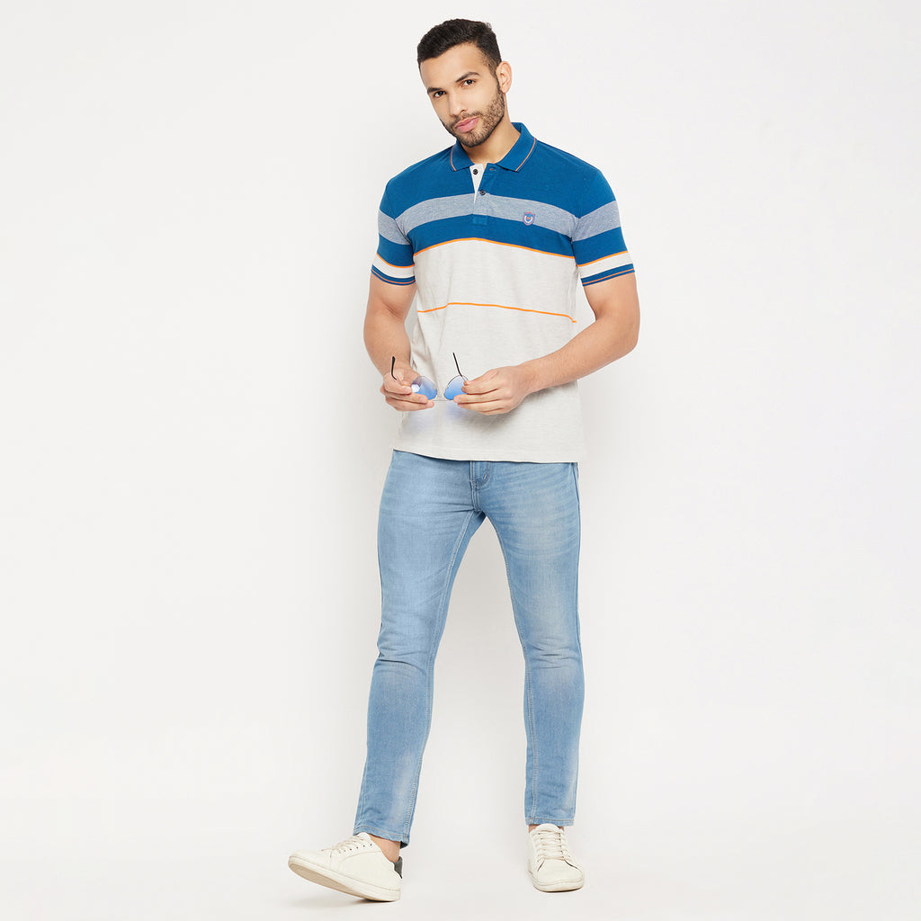 Duke Stardust Men Half Sleeve Polo Neck Cotton T-shirt (4085)