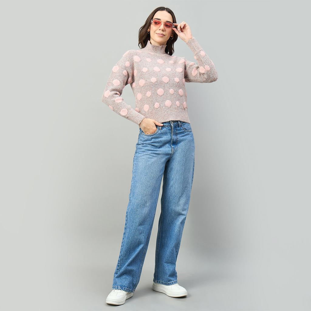 Duke Urban Women High Neck Full Sleeve Sweater (SDS1528)