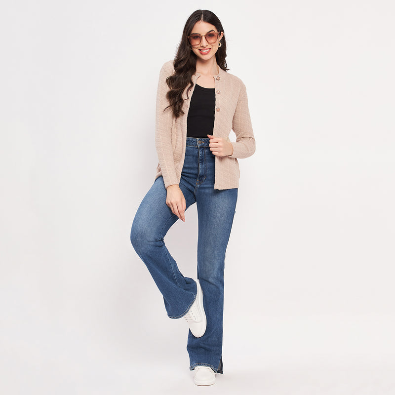 Duke Urban Women Full Sleeve Self Design Cardigan (LQS9745)