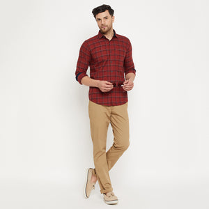 Duke Stardust Men Full Sleeve Cotton Shirt (SDO5CKON)