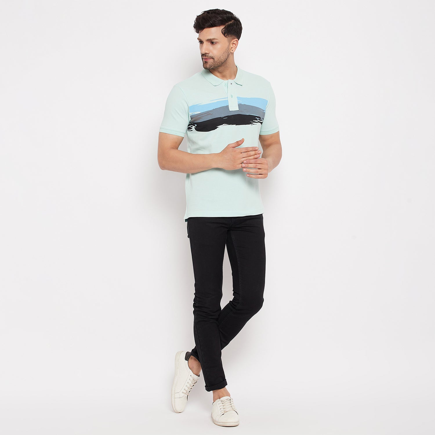 Duke Stardust Men Polo Neck Half Sleeve Cotton T-shirt (LF5418)