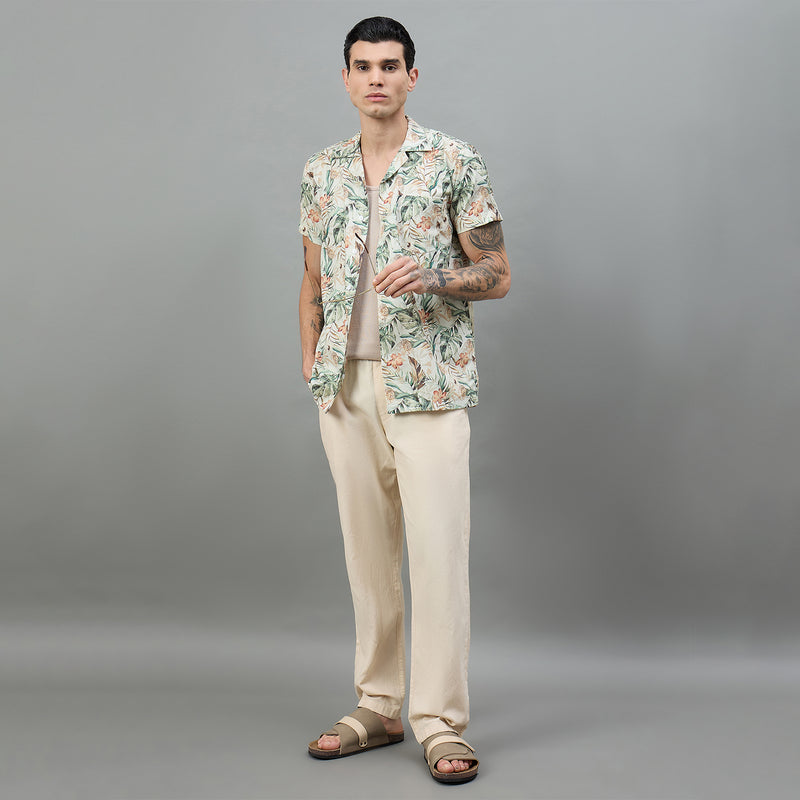 Duke Urban Men Floral Print Half Sleeve Regular Shirt (LF6084T)