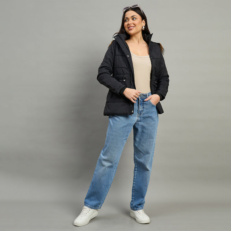 Duke Urban Women Short Style Full Sleeve Hooded Jacket (SDZ4115)