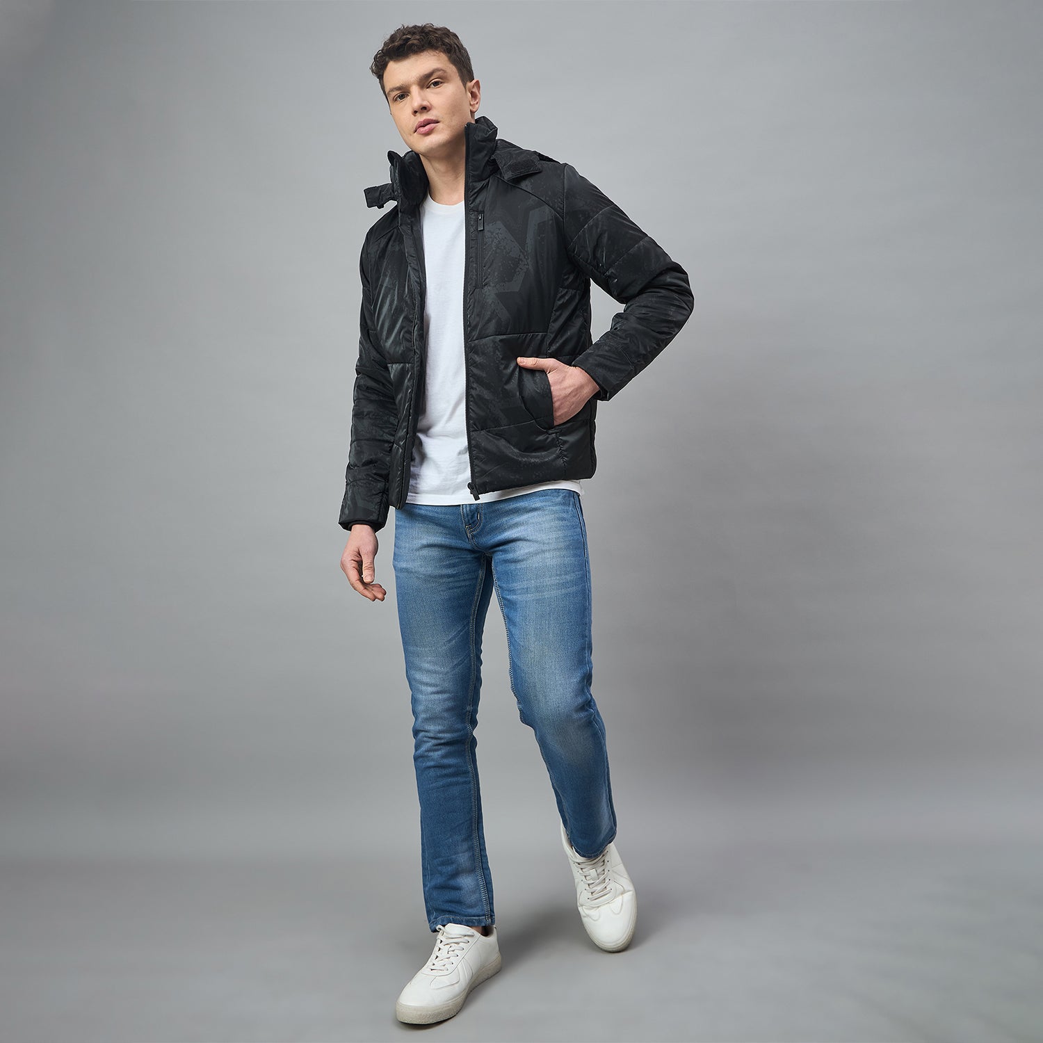 Duke Urban Men Full Sleeve Hooded Regular Jacket (SDZ2263)