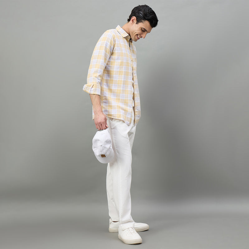 Duke Urban Men Checkered Full Sleeve Spread Collar Slim Shirt (SDO8CKBH)