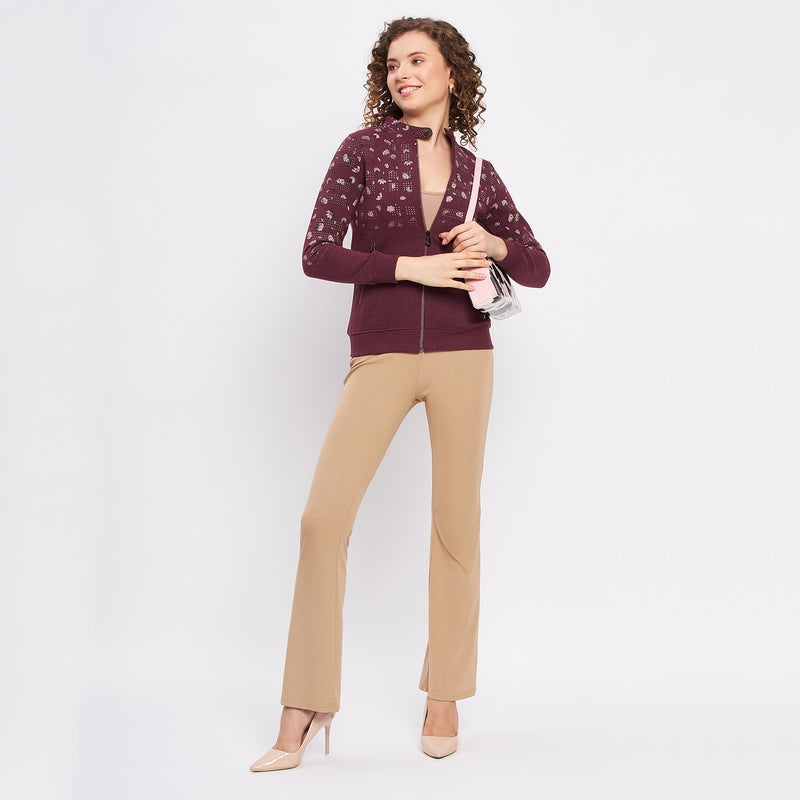 Duke Urban Women Round Neck Zipper Sweatshirt (LFX830)