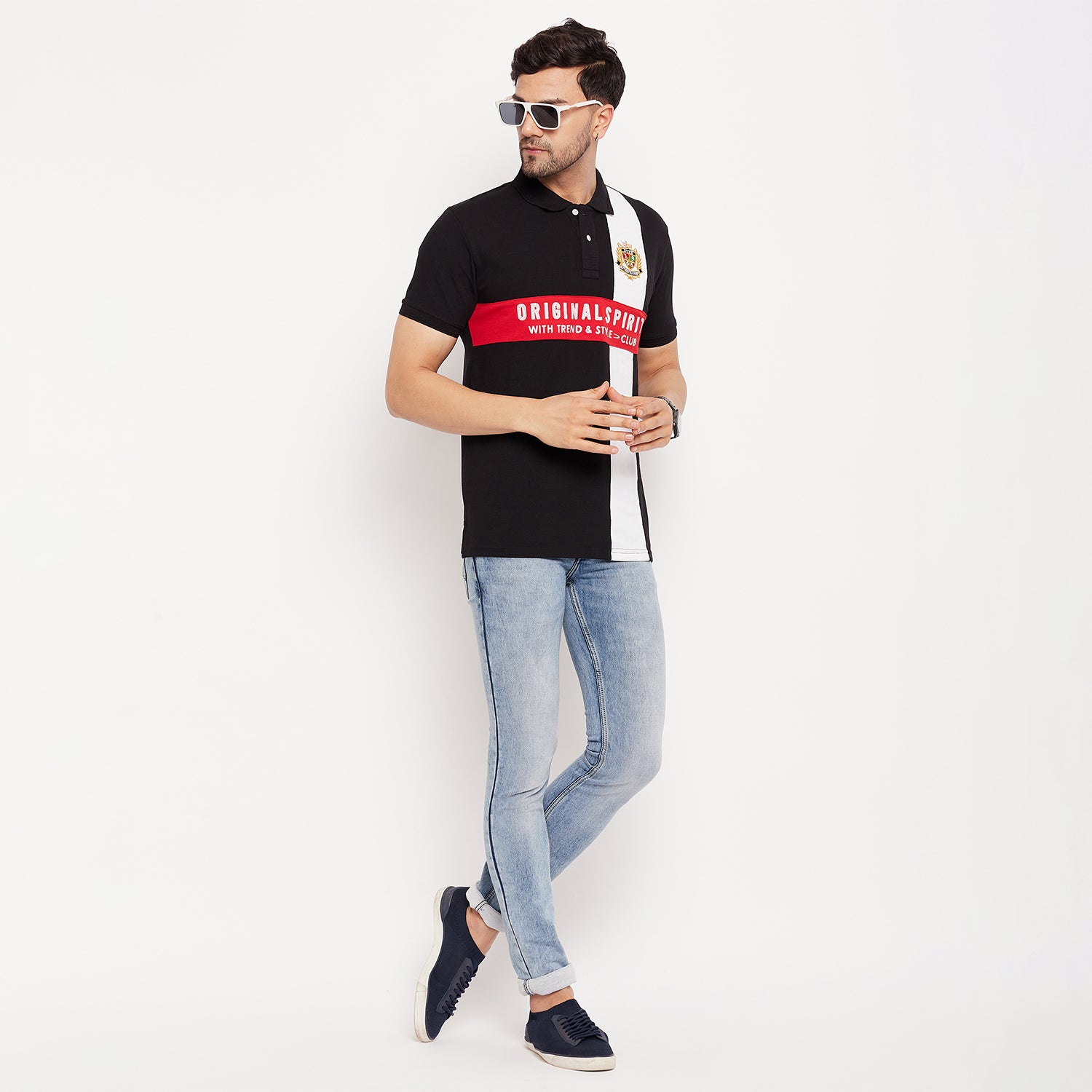 Duke Stardust Men Half Sleeve Polo Neck Cotton T-shirt (4049)