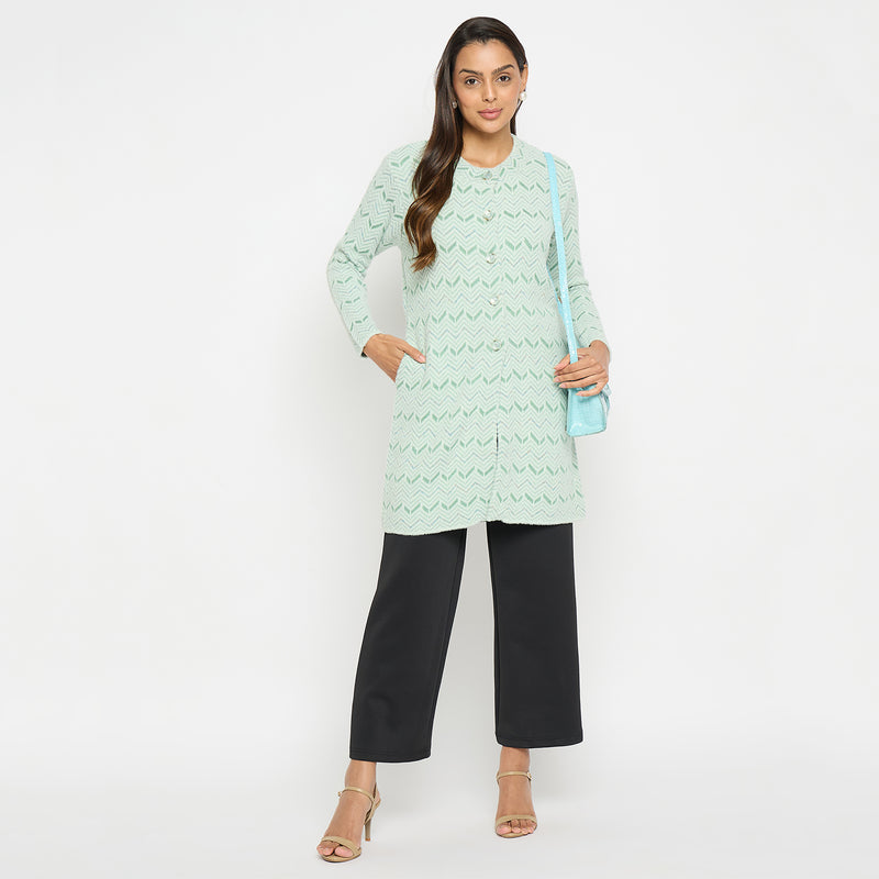 Duke Urban Women Full Sleeve Round Neck Long Coat (SDS1209)