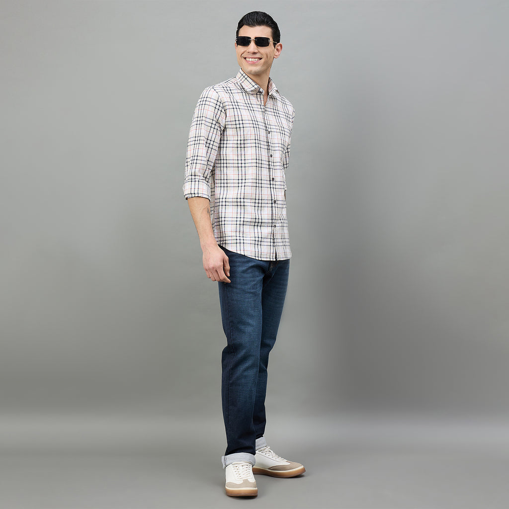Duke Urban Men Checkered Full Sleeve Spread Collar Regular Shirt (SDO9CKAH)