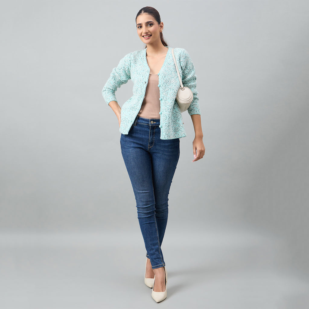 Duke Urban Women Full Sleeve Front Open Regular Cardigan (SDS1284)