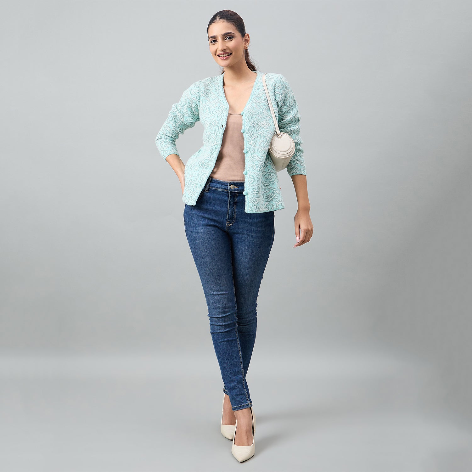 Duke Urban Women Full Sleeve Front Open Regular Cardigan (SDS1284)