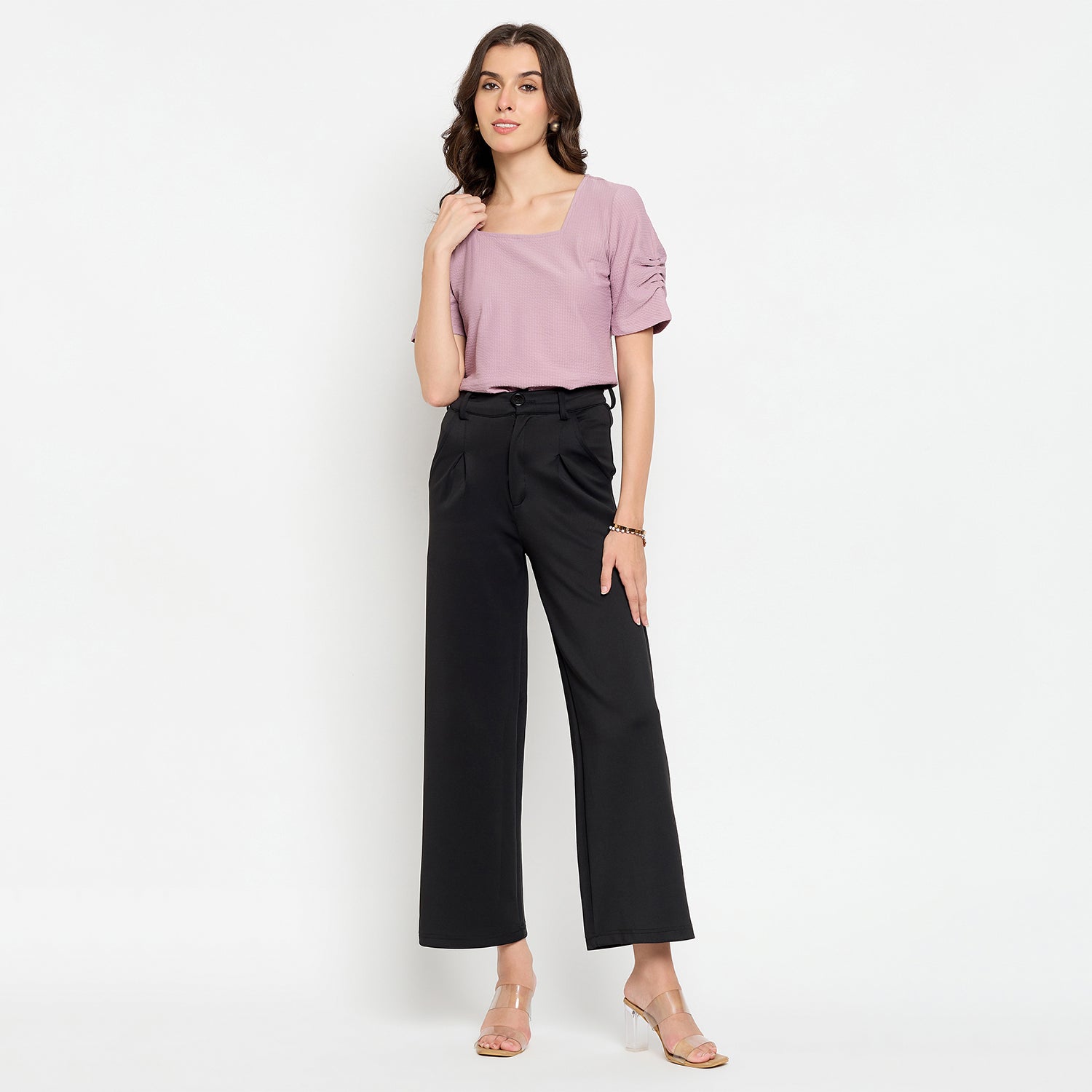 Duke Urban Half Sleeve Square Neck Lady Top (LFX3283)