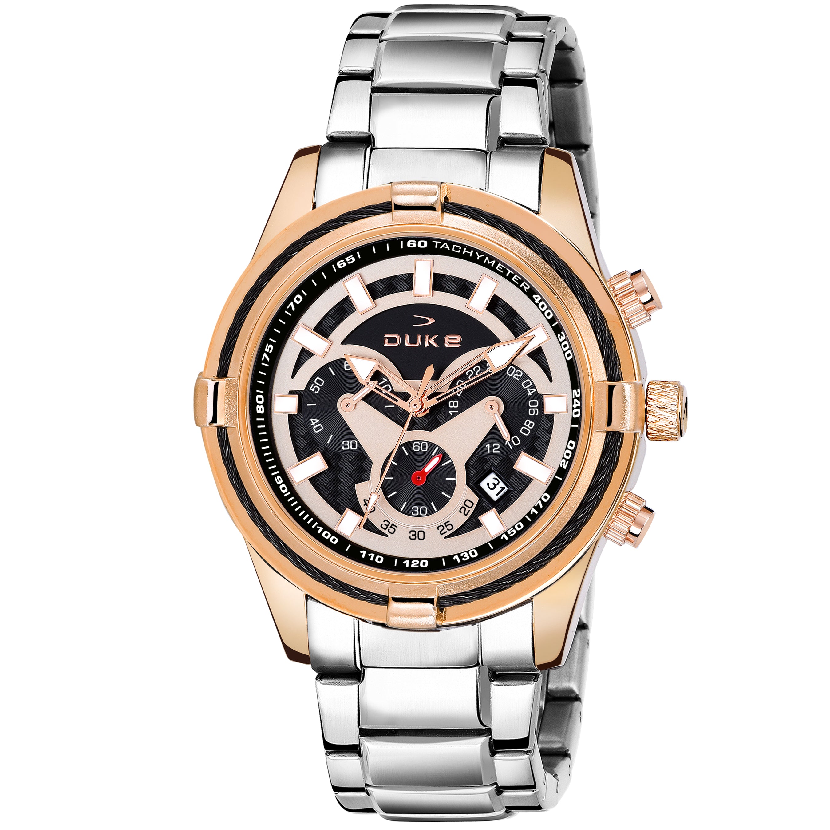 Duke Chronograph Men Watch Stylish Stainless Steel Rose Gold Dial (DK4003CRM02C)