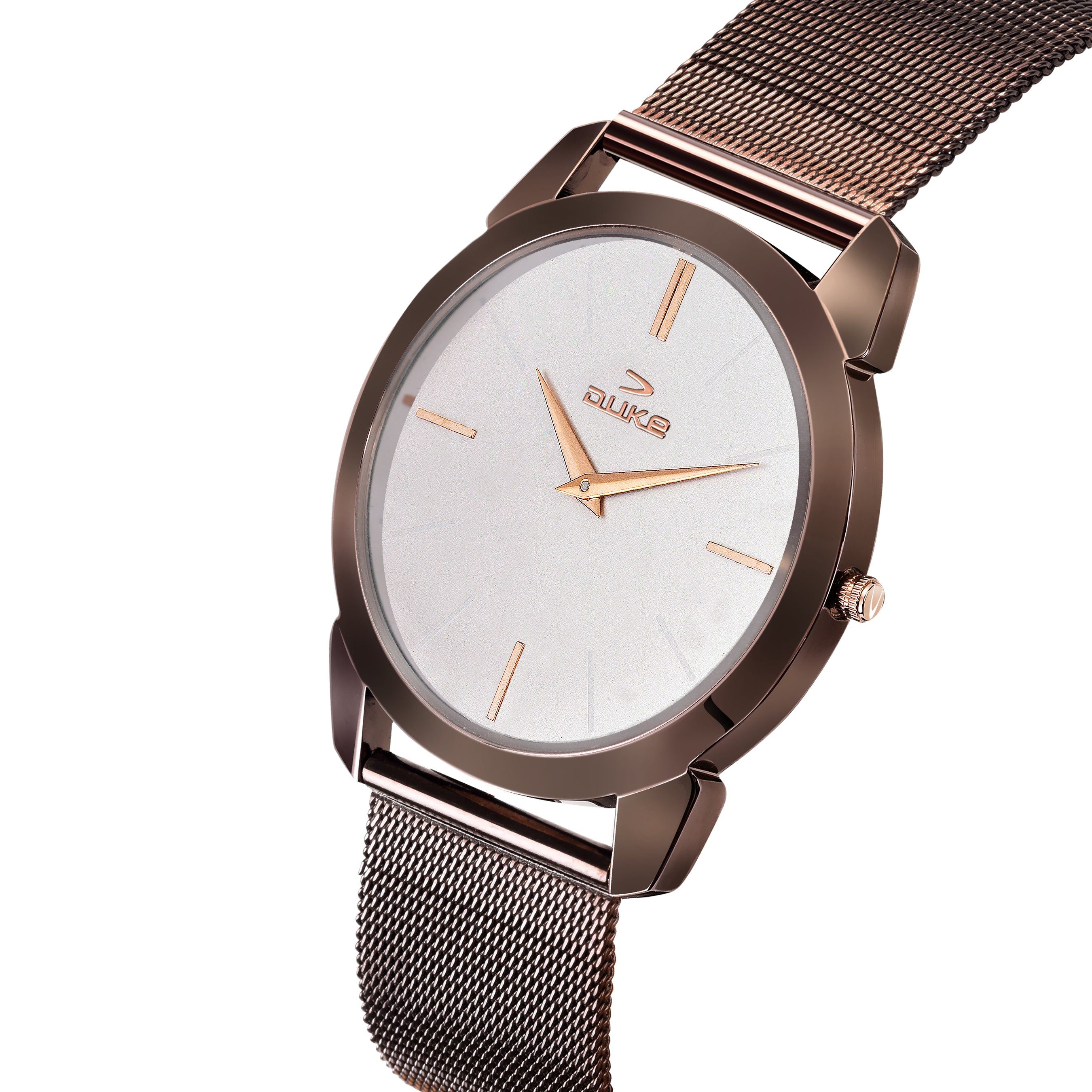 Duke Solid Stainless Steel Strap Analog Men Watch White Dial (DK019RM02C)