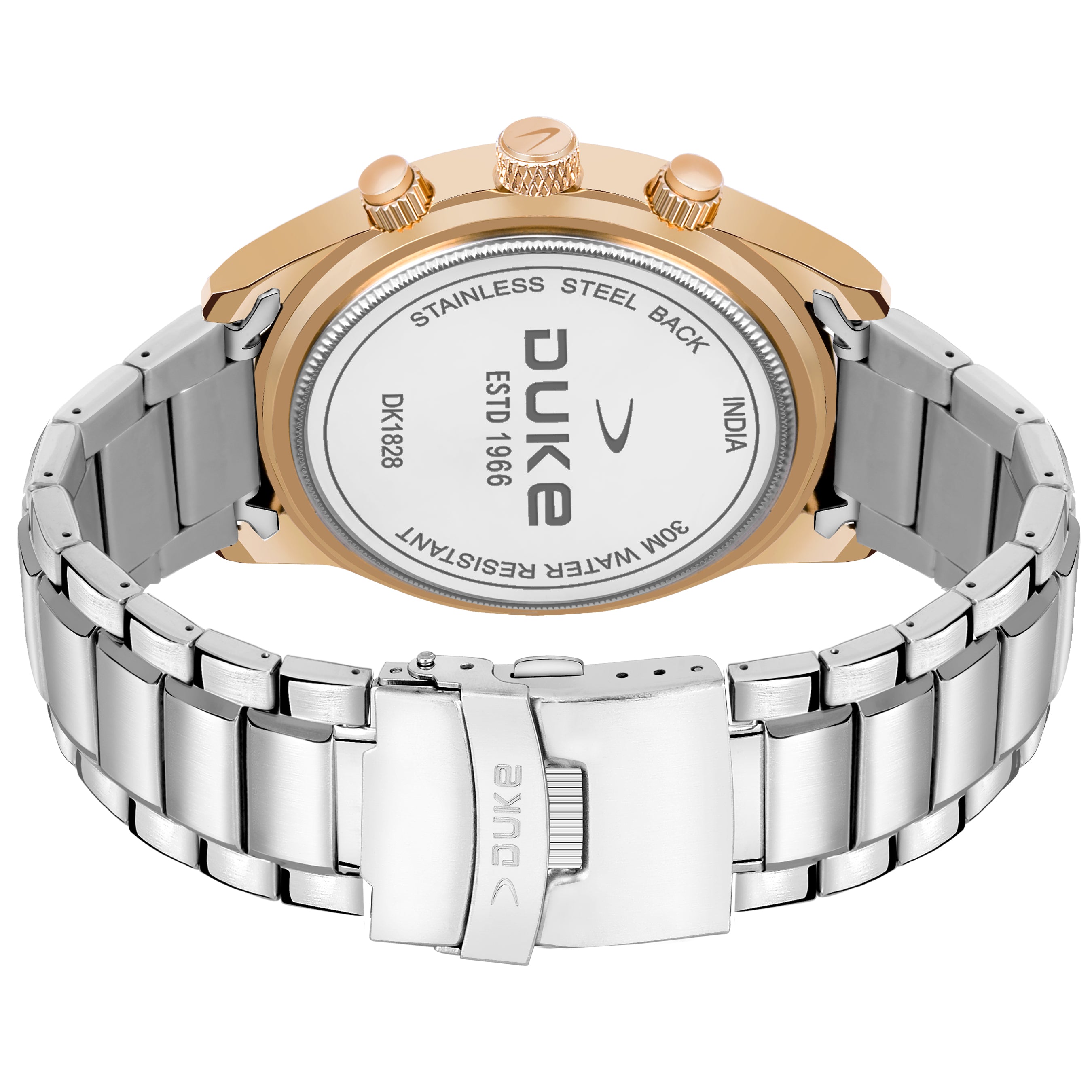Duke Chronograph Men Watch Stylish Stainless Steel Rose Gold Dial (DK4003CRM02C)