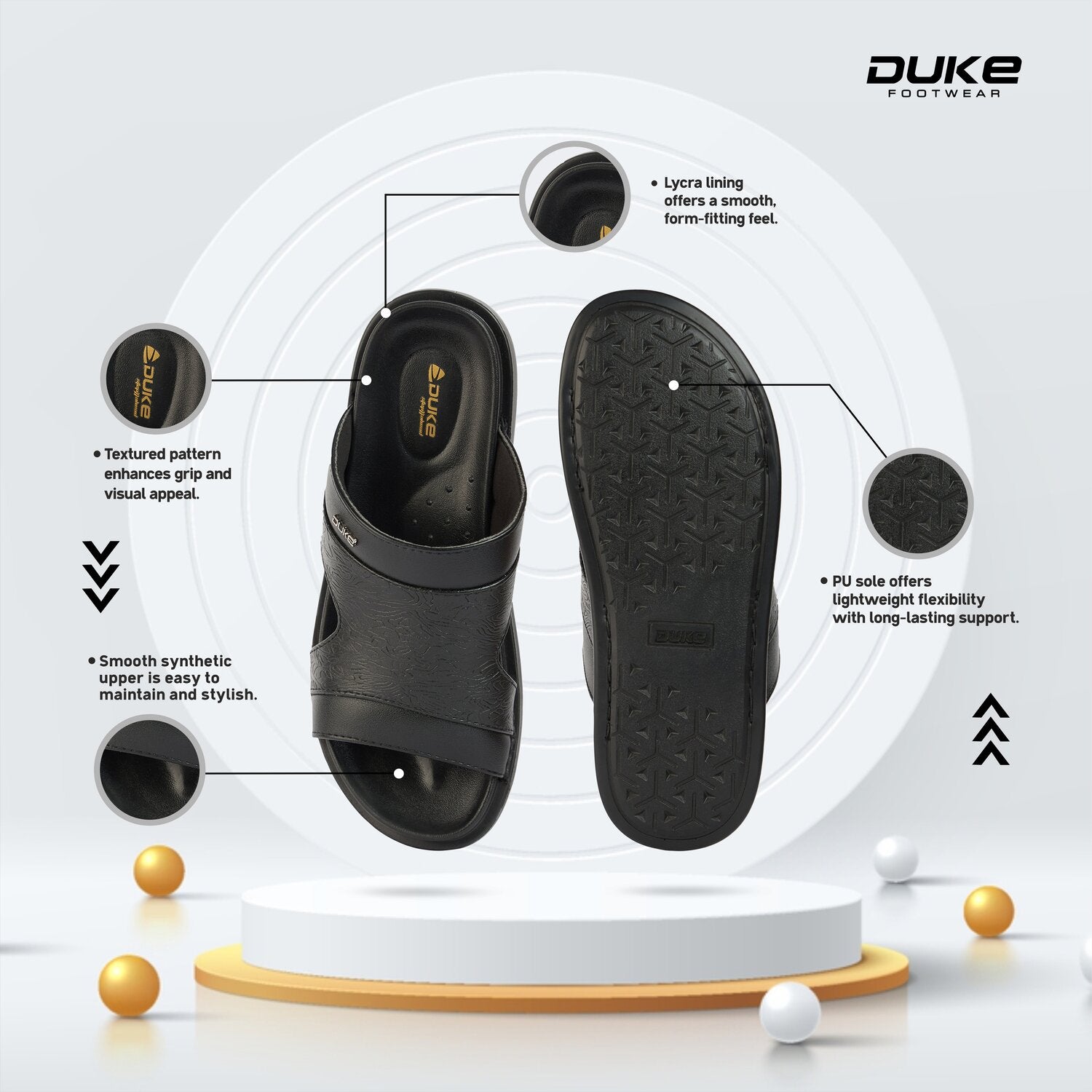 Duke Mens Glide Comfort Sandals (FWD3326)