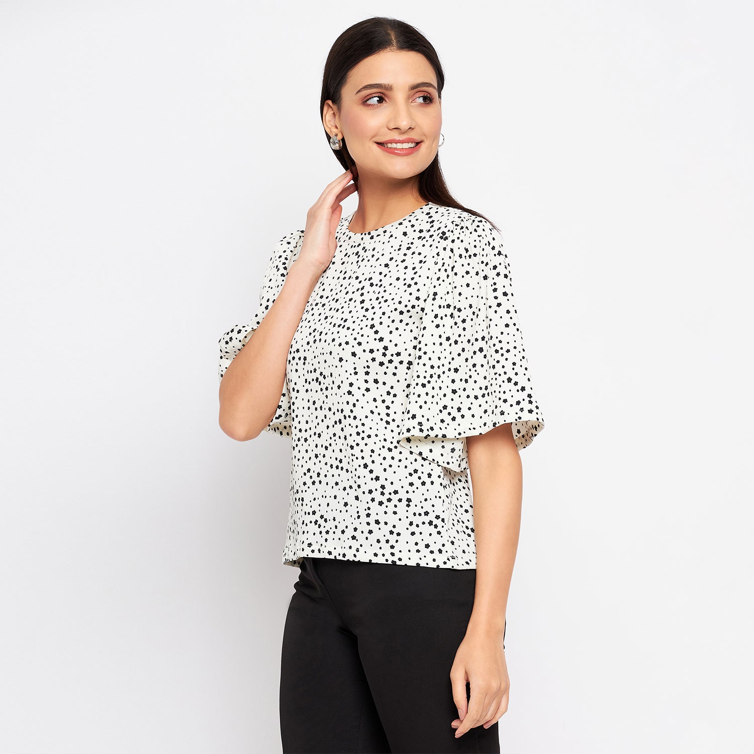 Duke Stardust Women Round Neck Half Sleeve Printed Top (SDX3268)