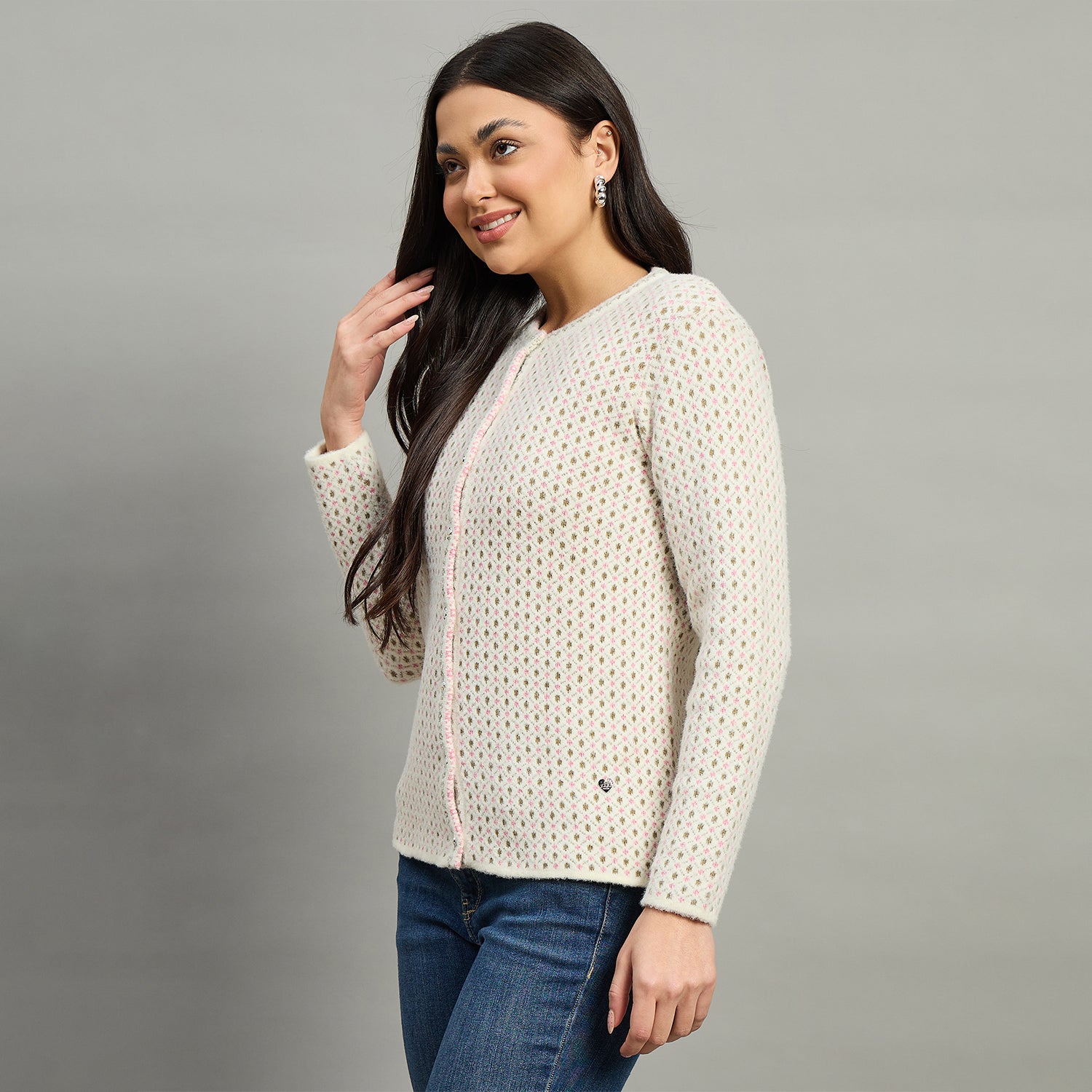 Duke Urban Women Full Sleeve Front Open Regular Cardigan (SDS1337)