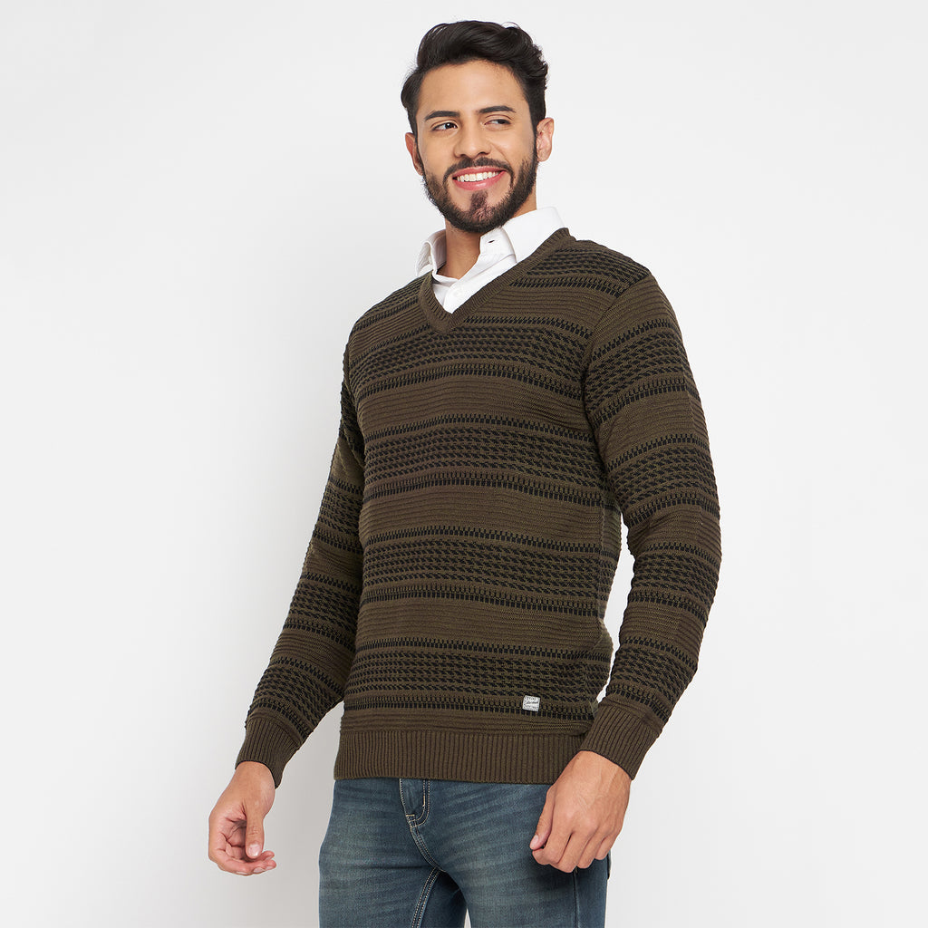 Duke Stardust Men Full Sleeve V Neck Sweater (SDS2045)