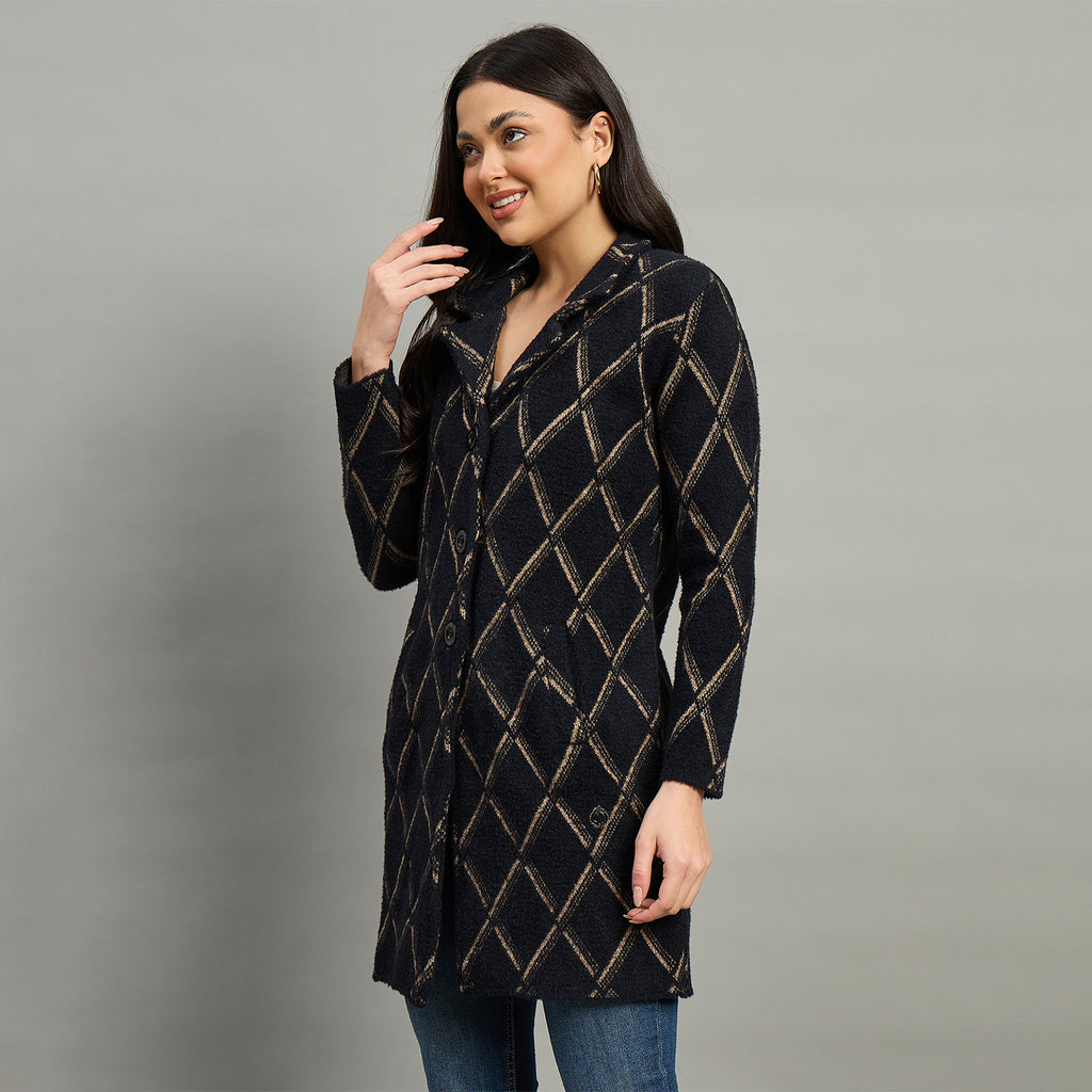 Duke Urban Women Full Sleeve Self Design Sweater (SDS1320)