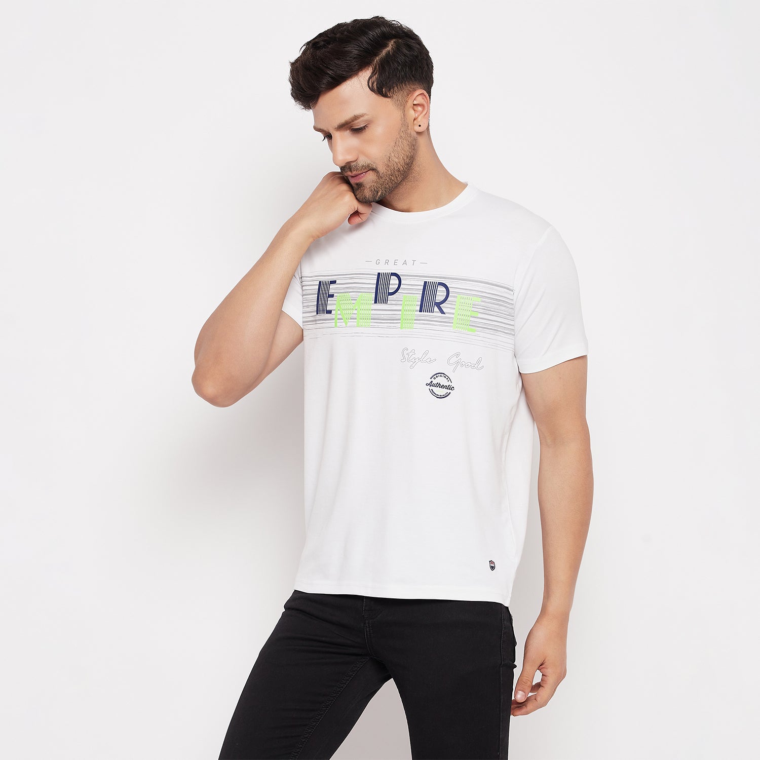Duke Stardust Men Round Neck Half Sleeve Cotton T-shirt (LF5868)