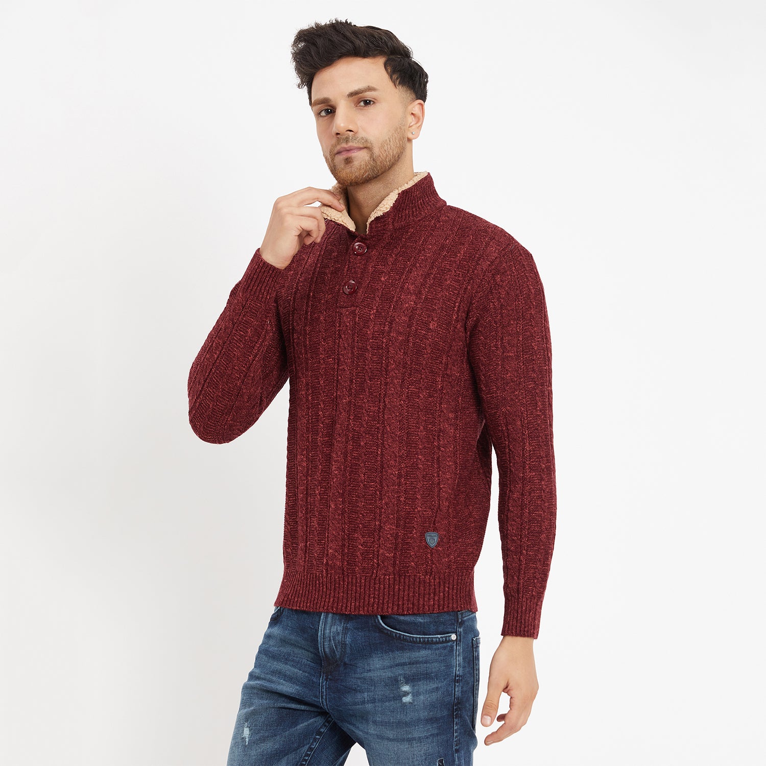 Duke Urban Men Full Sleeve Button Placket Sweater (SDS2004)