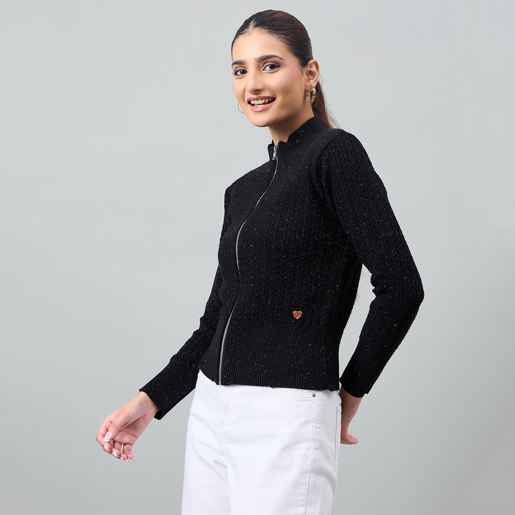 Duke Urban Women Full Sleeve Front Open Regular Cardigan (SDS1393)