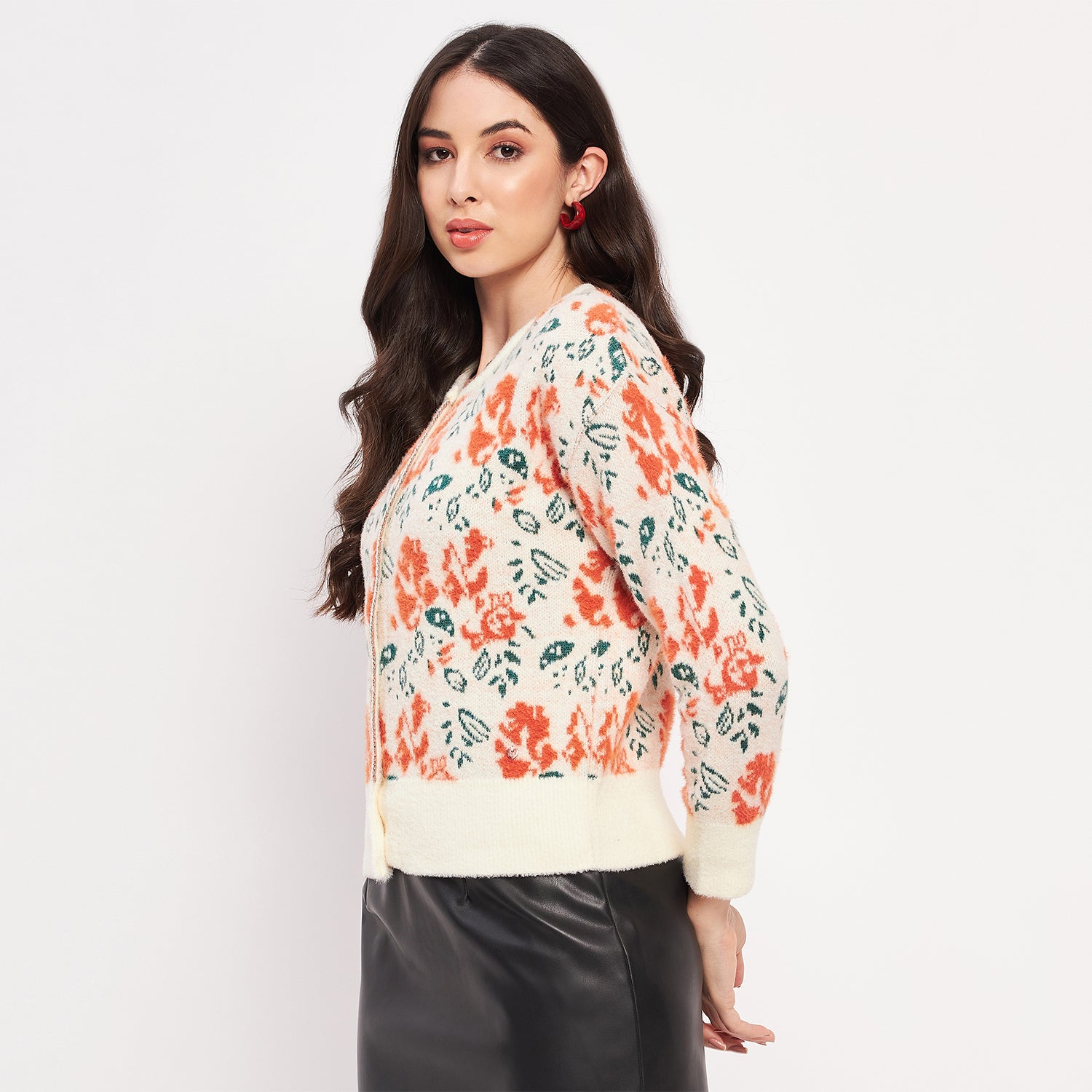 Duke Urban Women Full Sleeve Self Design Sweater (LQS9810)