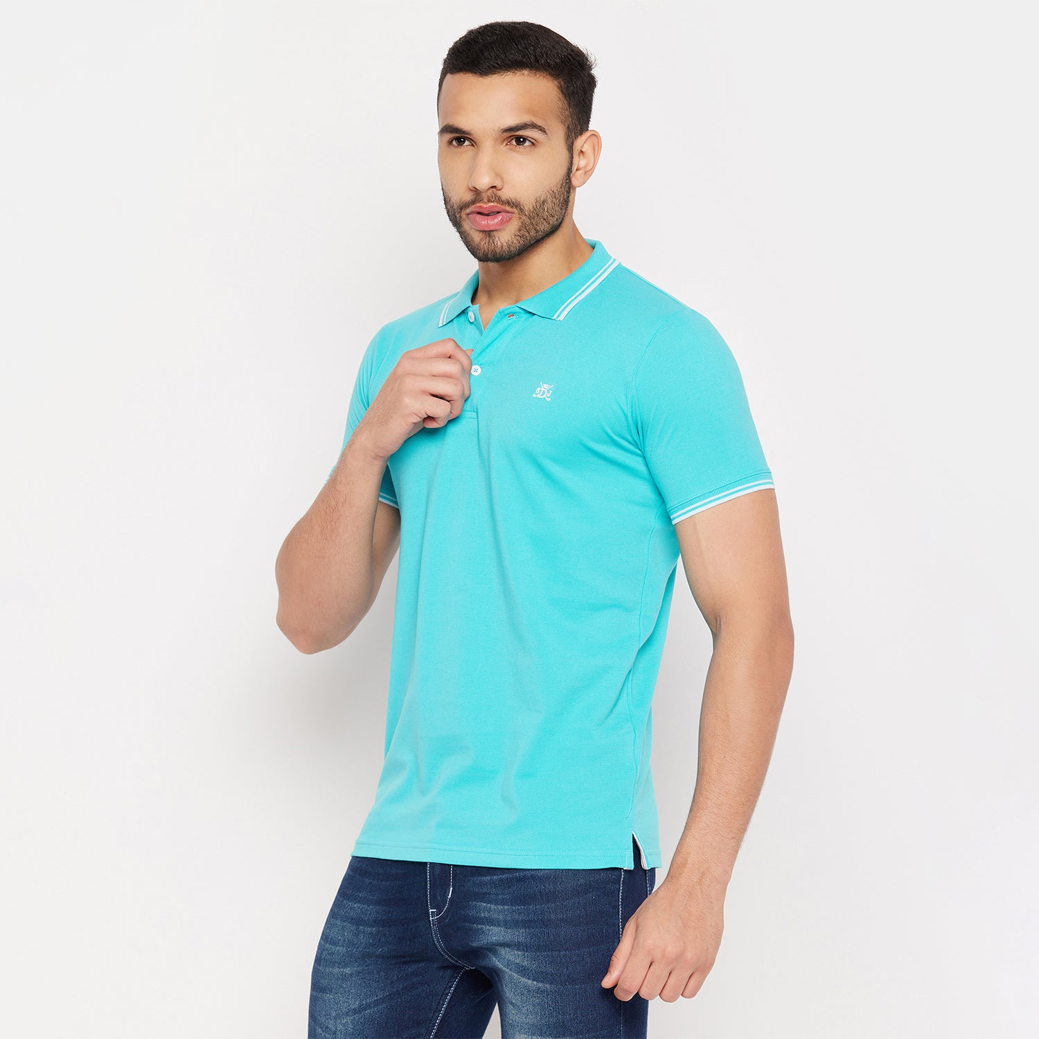 Duke Stardust Men Half Sleeve Polo Neck Cotton T-shirt (LF5890)