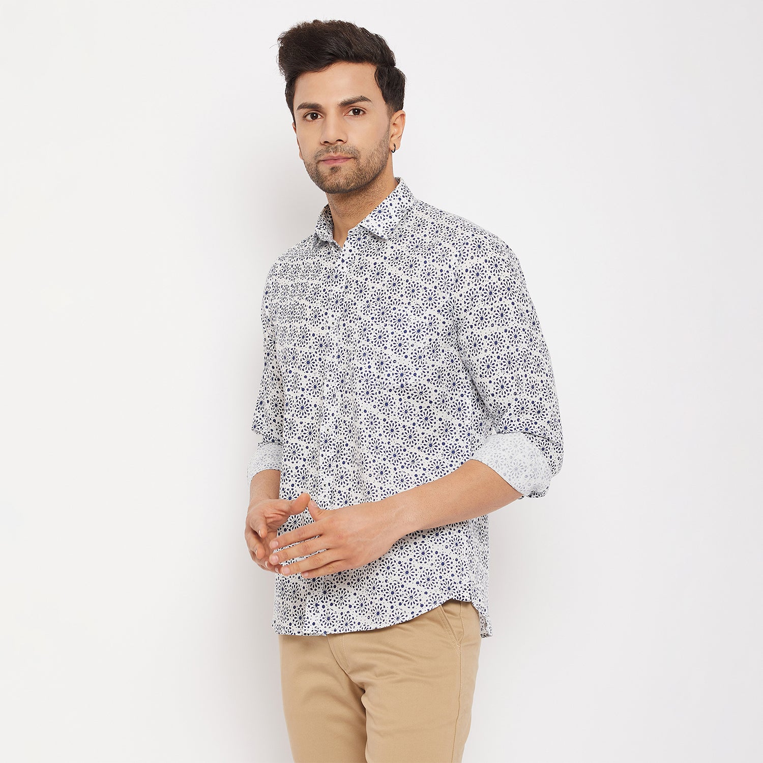 Duke Men Stardust Cotton Full Sleeve Shirt (SDO8988)