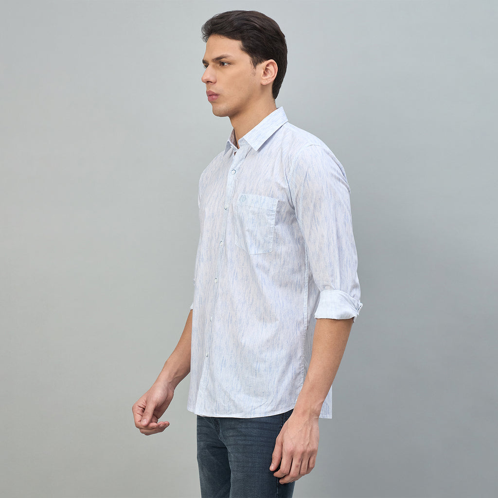Duke Urban Men Self Design Pure Cotton Slim Fit Casual Full Sleeve Shirt (SDO6PRIK)