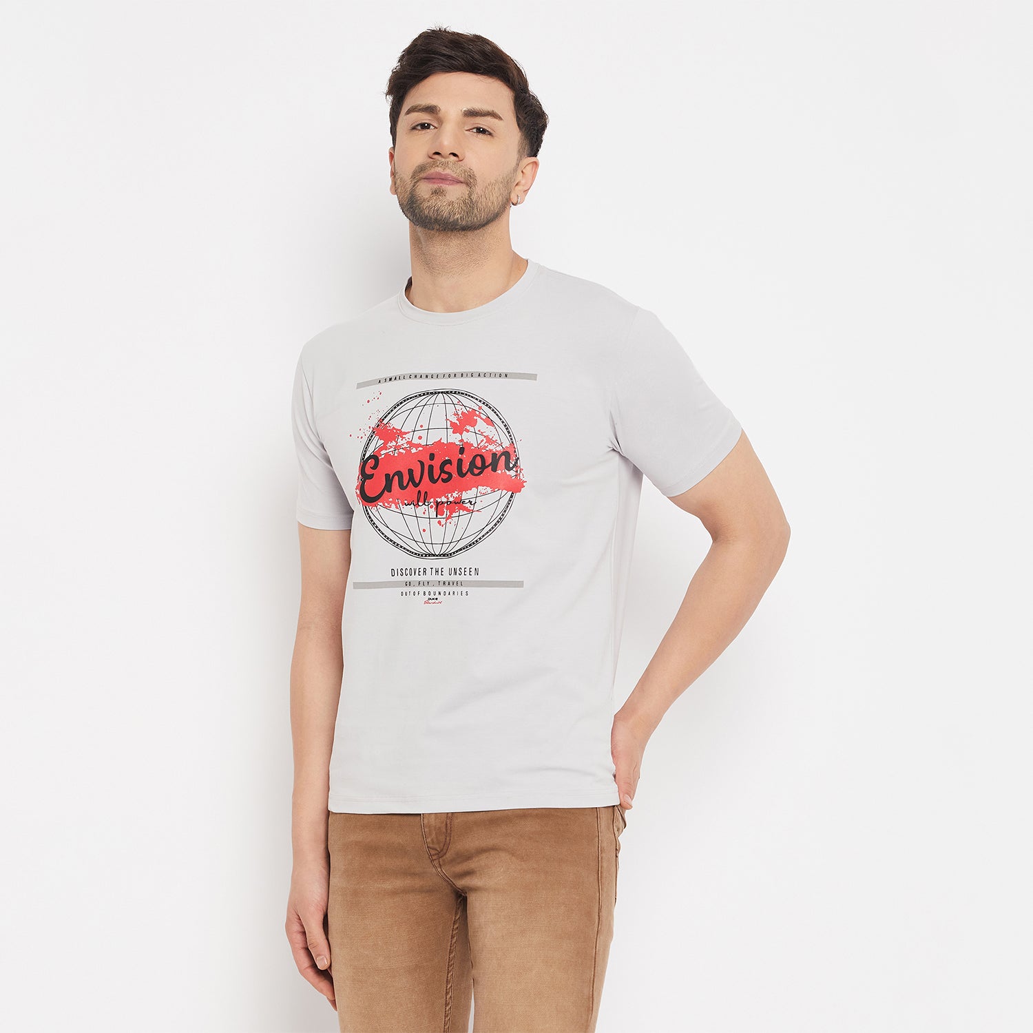 Duke Stardust Men Half Sleeve Cotton T-shirt (MLF7050)