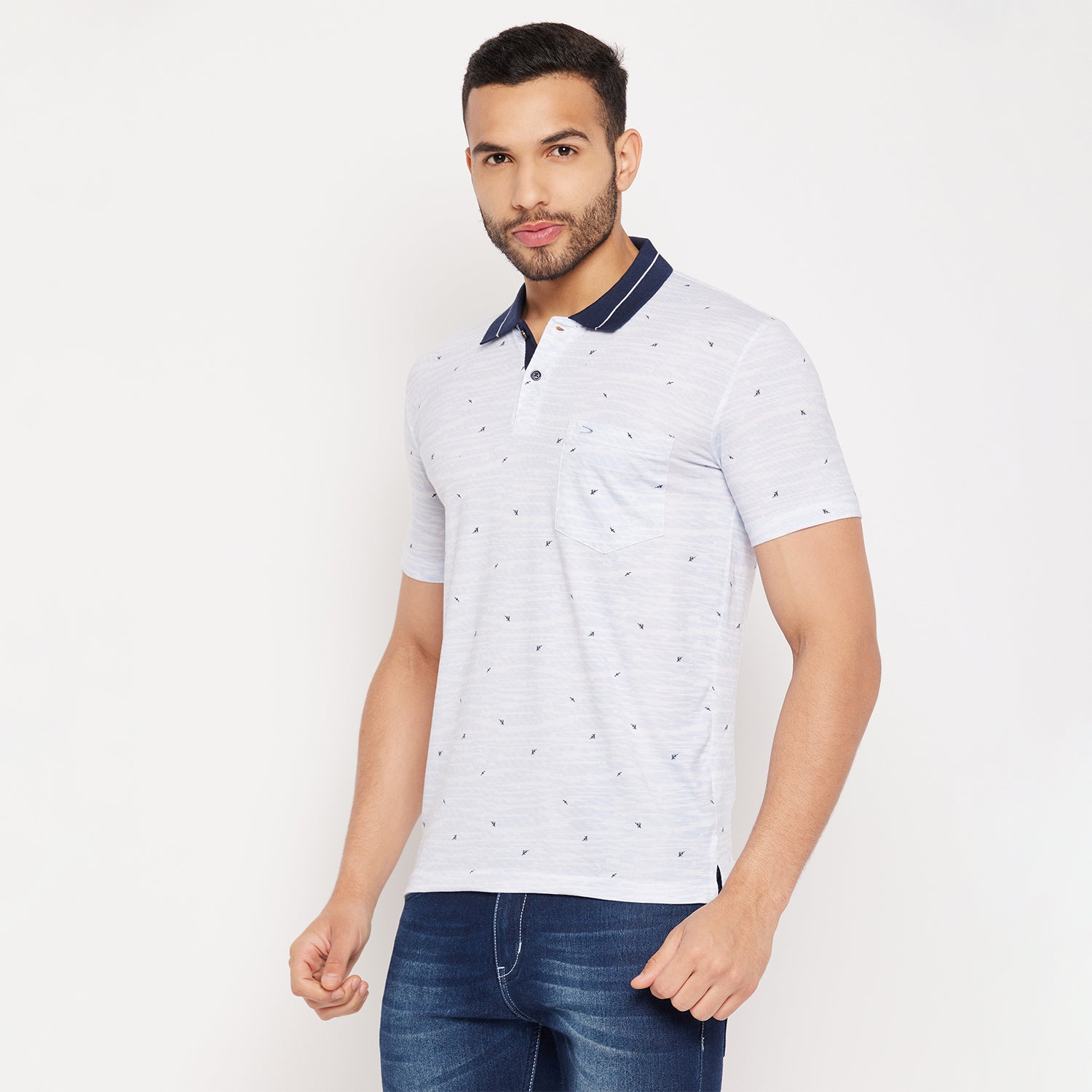 Duke Stardust Men Half Sleeve Polo Neck Cotton T-shirt (4260)