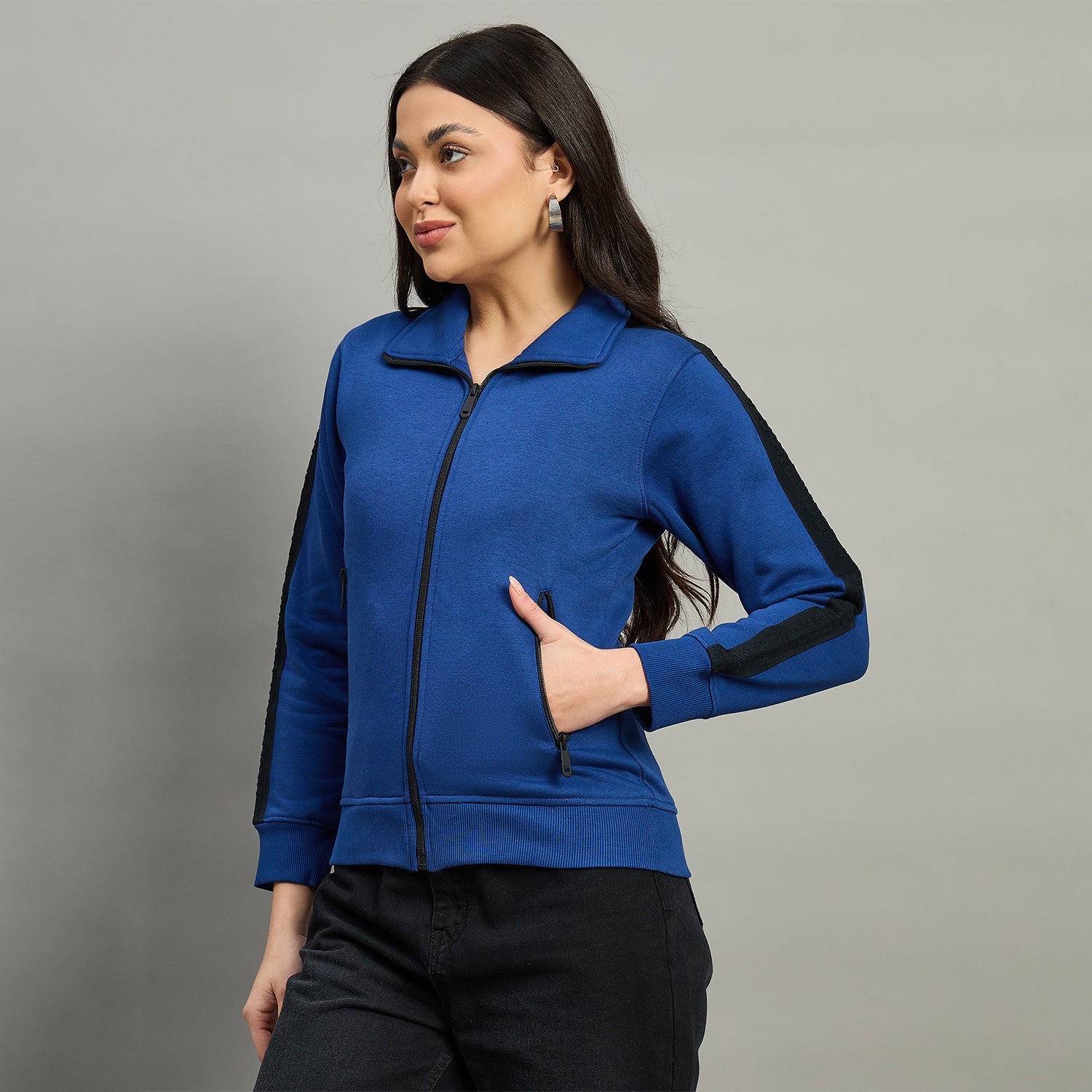 Duke Urban Women Full Zip Regular Sweatshirt (LFX5004S)