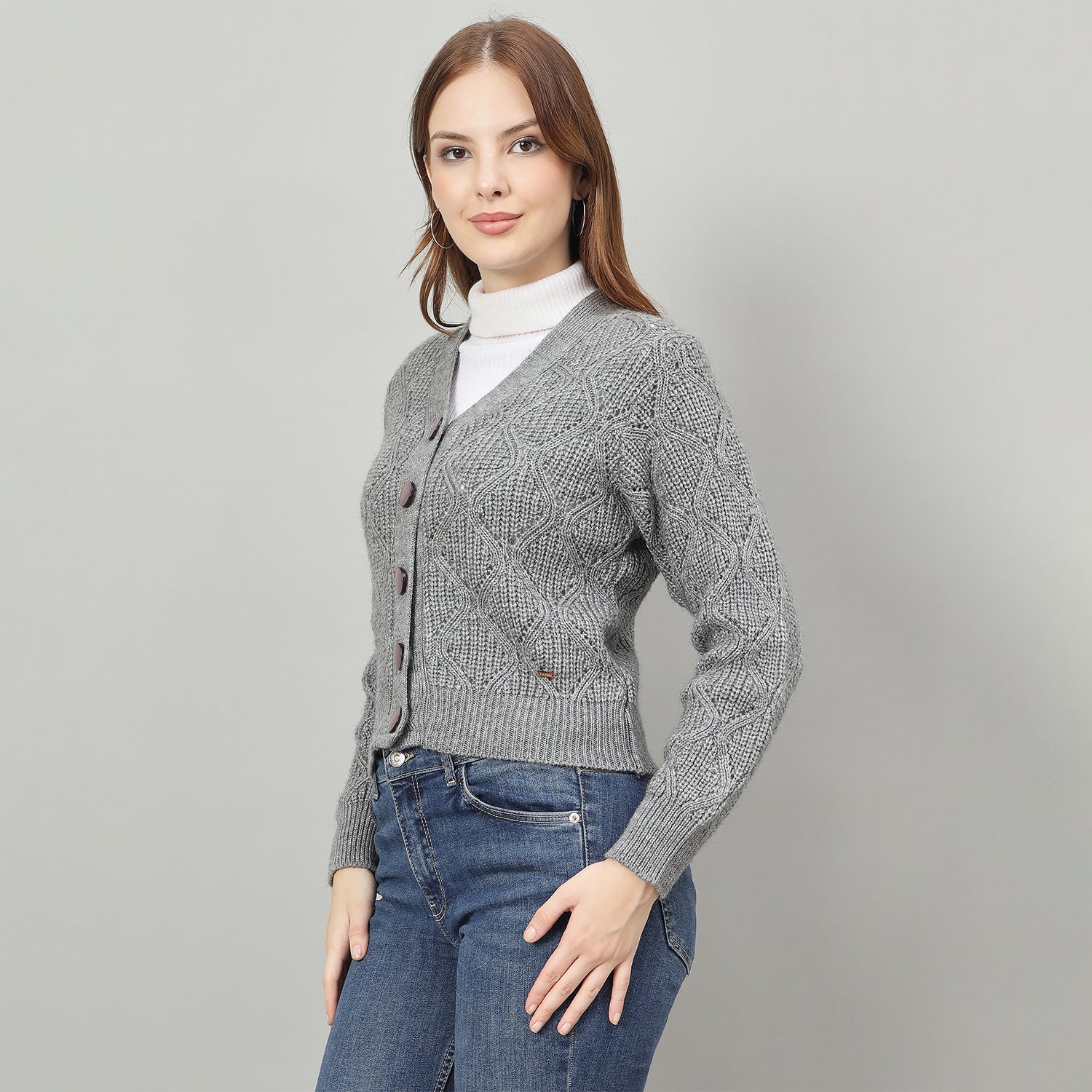 Duke Urban Women Front Open Crop Cardigan (SDS1345)