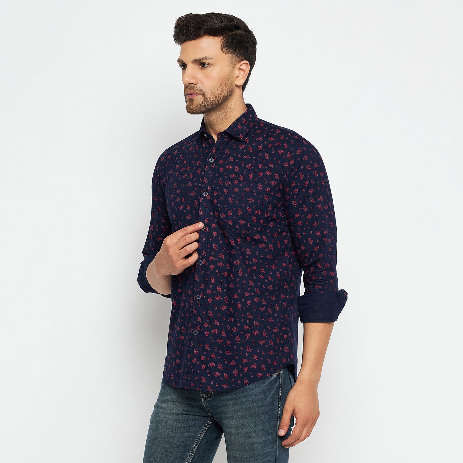 Duke Stardust Men Full Sleeve Cotton Shirts (SD9PRCSQ)