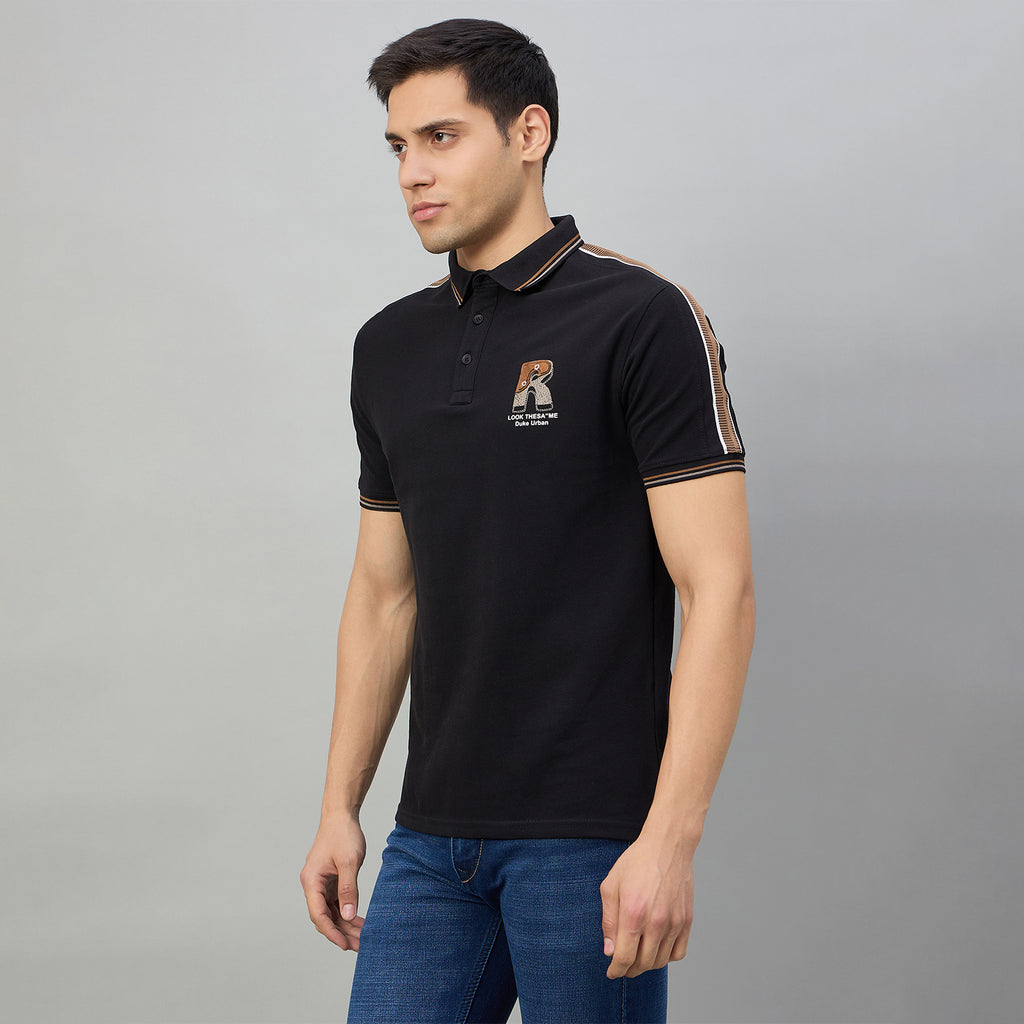 Duke Men Half Sleeve Cotton Regular Fit Casual T-shirt (LF7967)